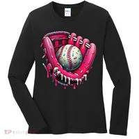 Baseball Drip For Ice Cream Drip Baseball Women's Long Sleeve Shirt thumb 0