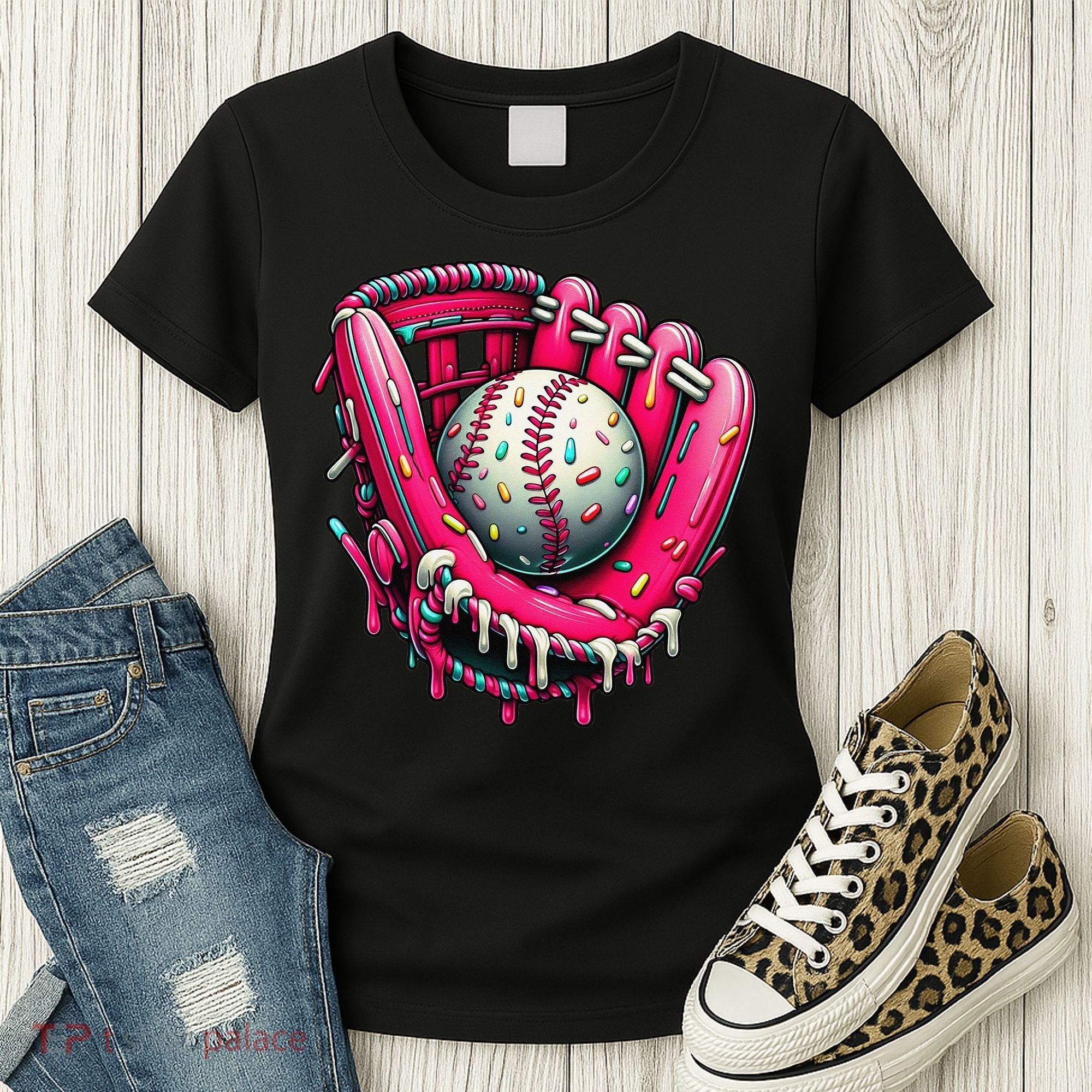 Baseball Drip For Ice Cream Drip Baseball Women's T-Shirt
