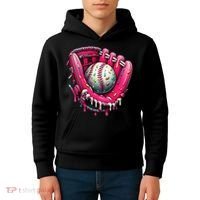 Baseball Drip For Ice Cream Drip Baseball Kids Hoodie thumb 4