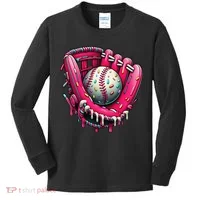 Baseball Drip For Ice Cream Drip Baseball Kids Long Sleeve Shirt thumb 0