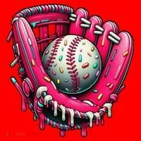Baseball Drip For Ice Cream Drip Baseball Santa Hat thumb 1