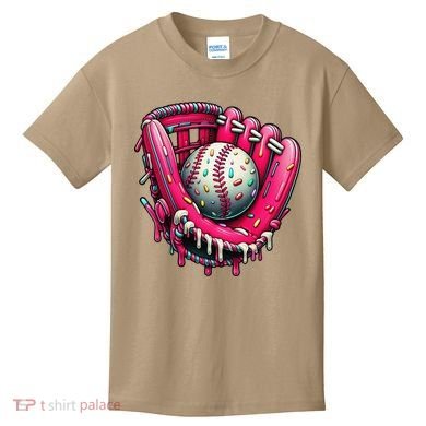 Baseball Drip For Ice Cream Drip Baseball Kids T-Shirt