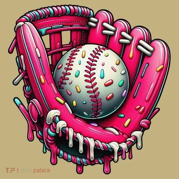 Baseball Drip For Ice Cream Drip Baseball Kids T-Shirt