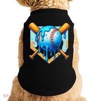 Baseball Drip For Ice Cream Drip Baseball Doggie Tank thumb 0
