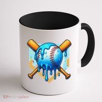 Baseball Drip For Ice Cream Drip Baseball Coffee Mug thumb 1