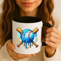 Baseball Drip For Ice Cream Drip Baseball Coffee Mug thumb 3