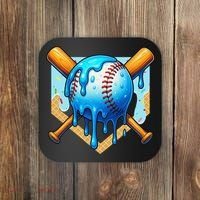 Baseball Drip For Ice Cream Drip Baseball Coaster thumb 0
