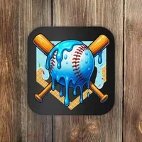 Baseball Drip For Ice Cream Drip Baseball Coaster thumb 0