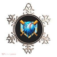 Baseball Drip For Ice Cream Drip Baseball Ornament thumb 0