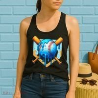 Baseball Drip For Ice Cream Drip Baseball Women's Tank Top thumb 2