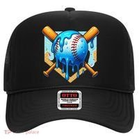 Baseball Drip For Ice Cream Drip Baseball Hat thumb 0