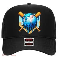 Baseball Drip For Ice Cream Drip Baseball Hat thumb 0