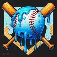 Baseball Drip For Ice Cream Drip Baseball Hat thumb 2