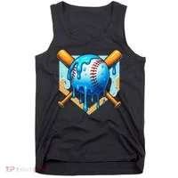 Baseball Drip For Ice Cream Drip Baseball Tank Top thumb 0
