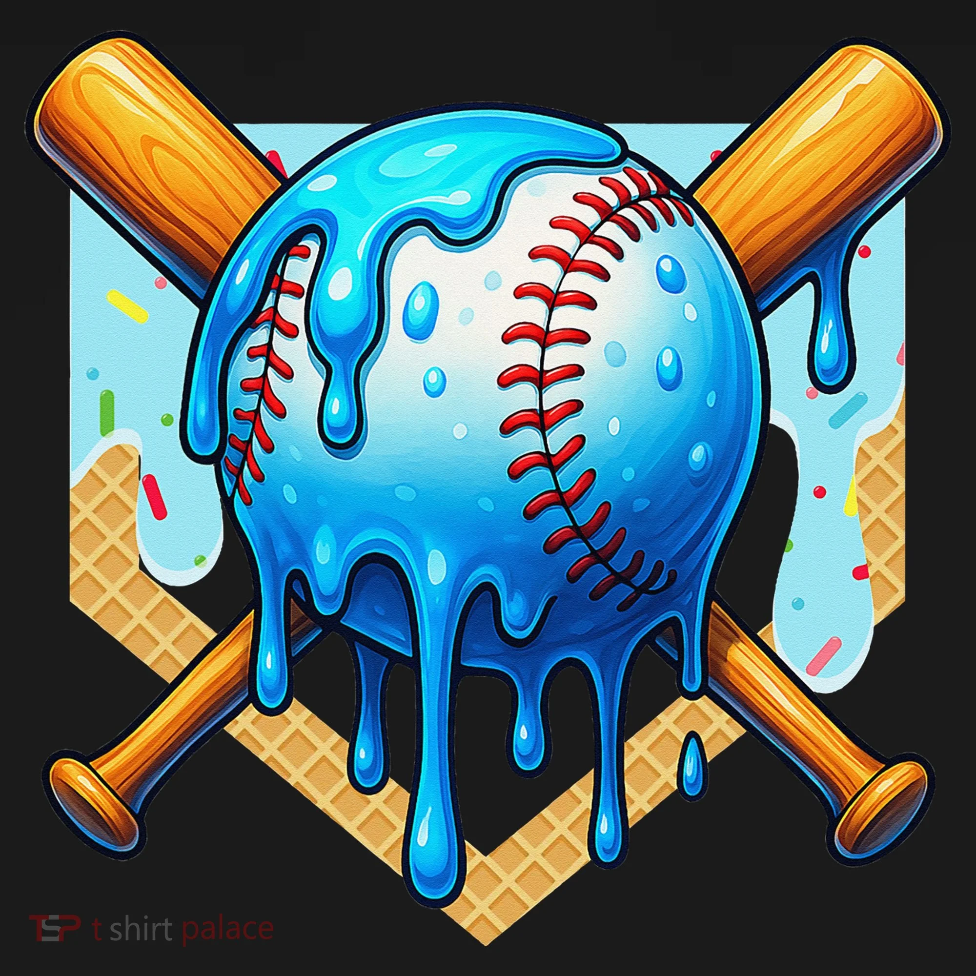 Baseball Drip For Ice Cream Drip Baseball Tank Top