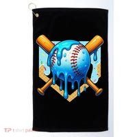 Baseball Drip For Ice Cream Drip Baseball Golf Towel thumb 0