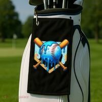 Baseball Drip For Ice Cream Drip Baseball Golf Towel thumb 2