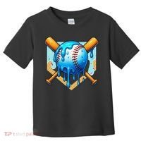 Baseball Drip For Ice Cream Drip Baseball Toddler T-Shirt thumb 0