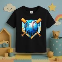 Baseball Drip For Ice Cream Drip Baseball Toddler T-Shirt thumb 3