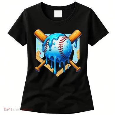 Baseball Drip For Ice Cream Drip Baseball Women's T-Shirt