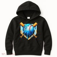Baseball Drip For Ice Cream Drip Baseball Kids Hoodie thumb 0