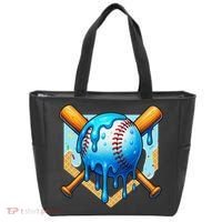Baseball Drip For Ice Cream Drip Baseball Tote Bag thumb 0