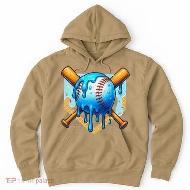 Baseball Drip For Ice Cream Drip Baseball Hoodie
