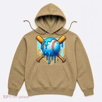 Baseball Drip For Ice Cream Drip Baseball Hoodie thumb 0