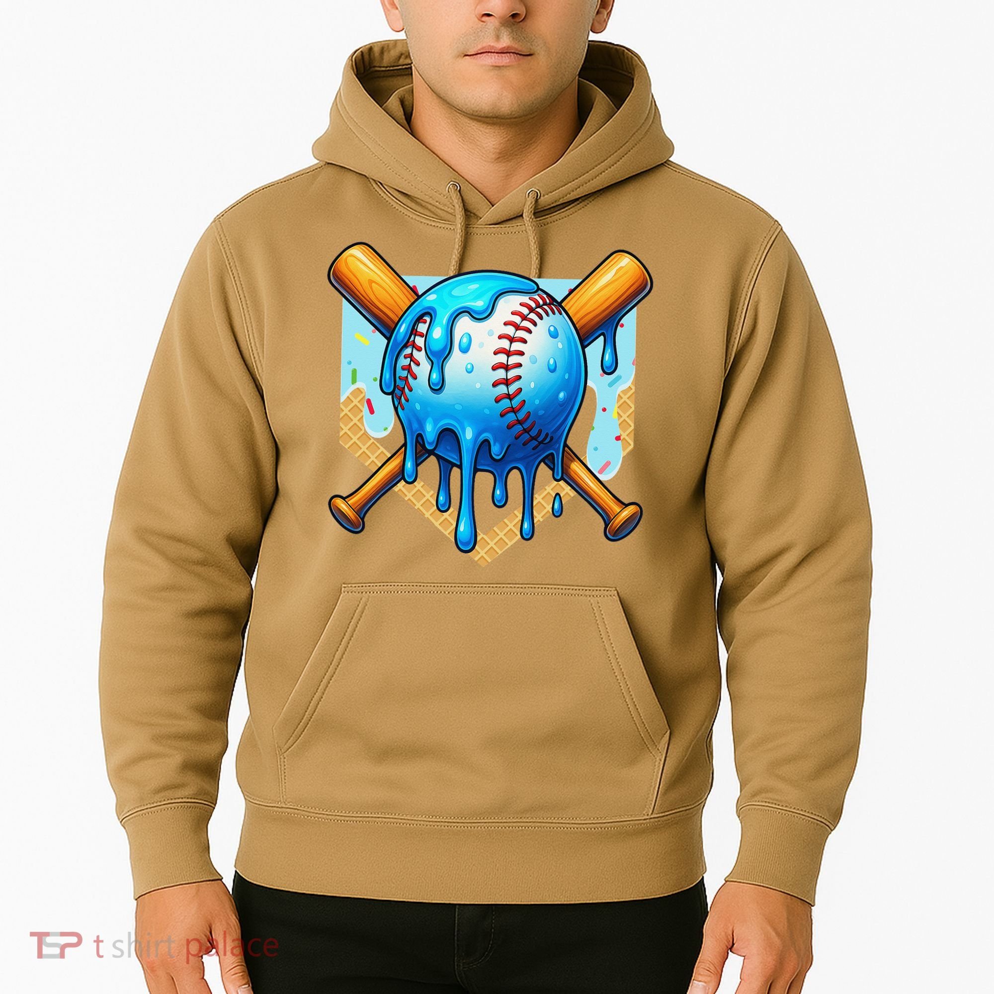 Baseball Drip For Ice Cream Drip Baseball Hoodie