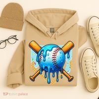 Baseball Drip For Ice Cream Drip Baseball Hoodie thumb 4