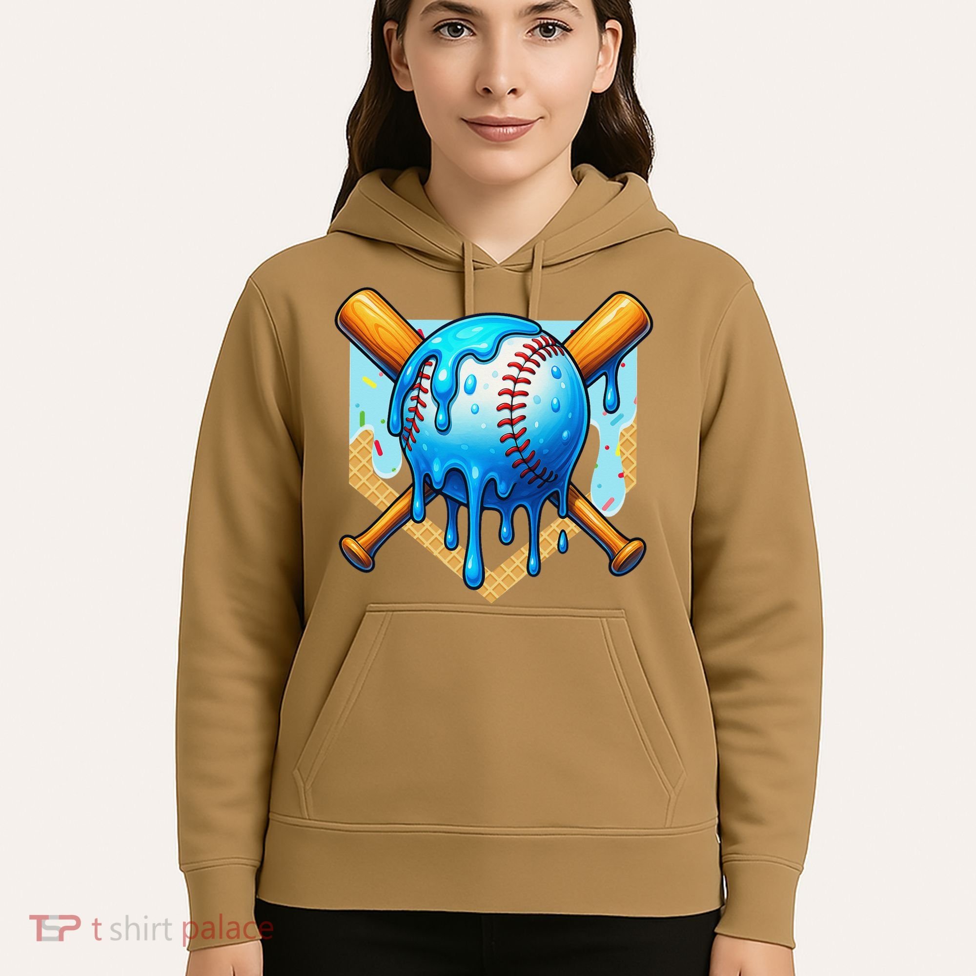 Baseball Drip For Ice Cream Drip Baseball Hoodie