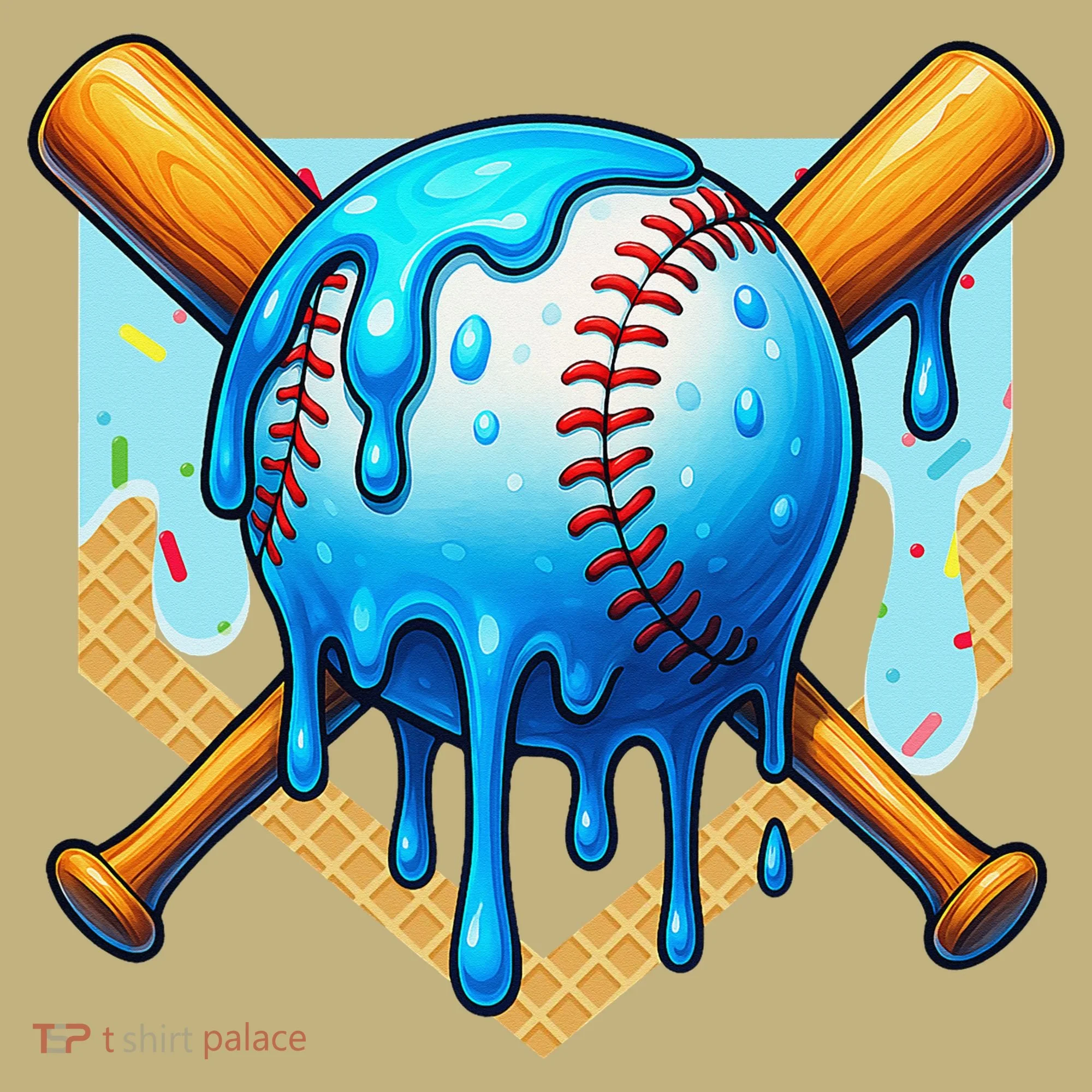 Baseball Drip For Ice Cream Drip Baseball Hoodie
