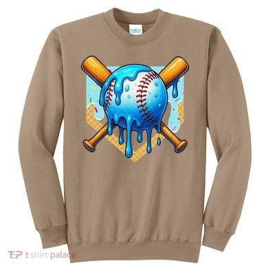Baseball Drip For Ice Cream Drip Baseball Sweatshirt