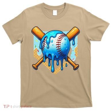 Baseball Drip For Ice Cream Drip Baseball T-Shirt