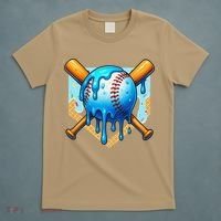 Baseball Drip For Ice Cream Drip Baseball T-Shirt thumb 5
