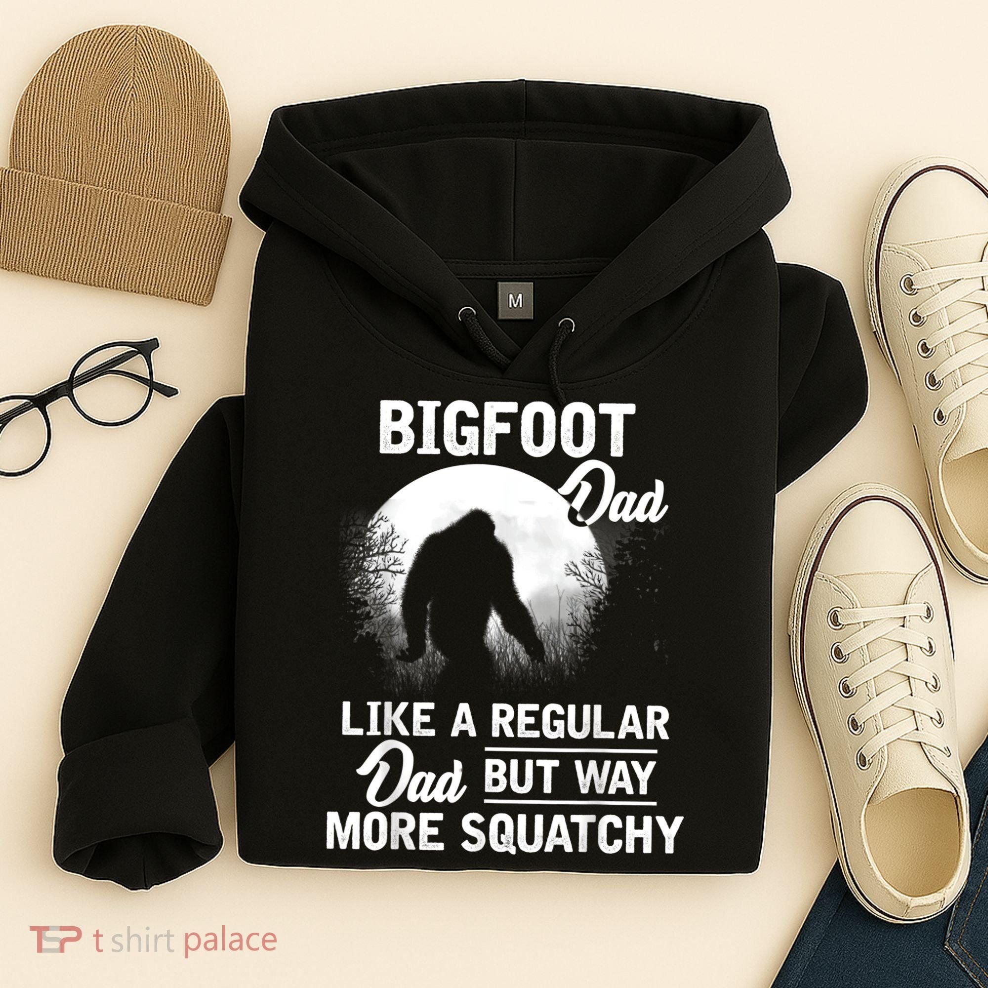 Bigfoot Dad Funny Sasquatch Bigfoot Fathers Day Hoodie