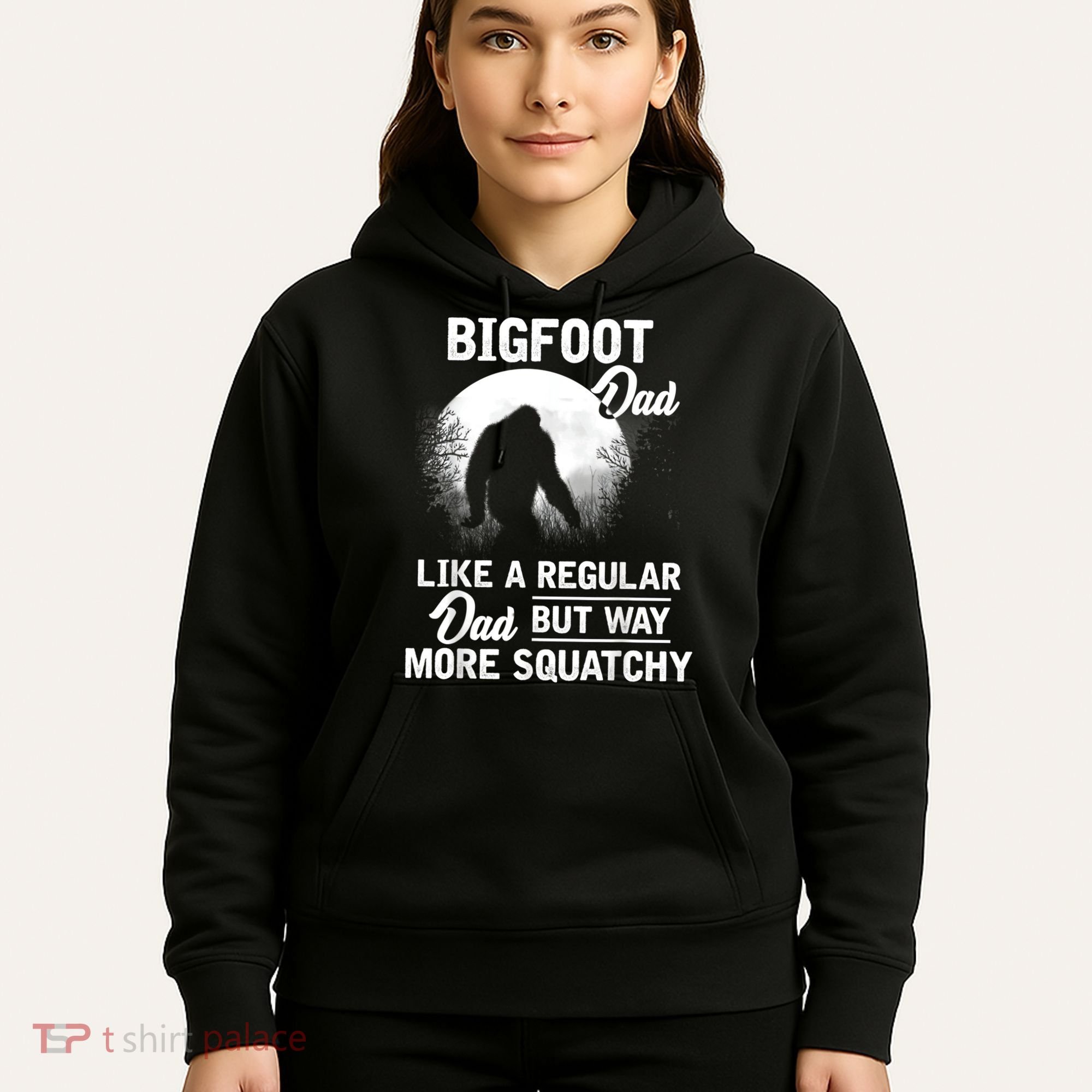 Bigfoot Dad Funny Sasquatch Bigfoot Fathers Day Hoodie