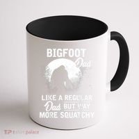 Bigfoot Dad Funny Sasquatch Bigfoot Fathers Day Coffee Mug thumb 1
