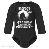 Bigfoot Dad Funny Sasquatch Bigfoot Fathers Day Baby Long Sleeve Bodysuit thumb 0