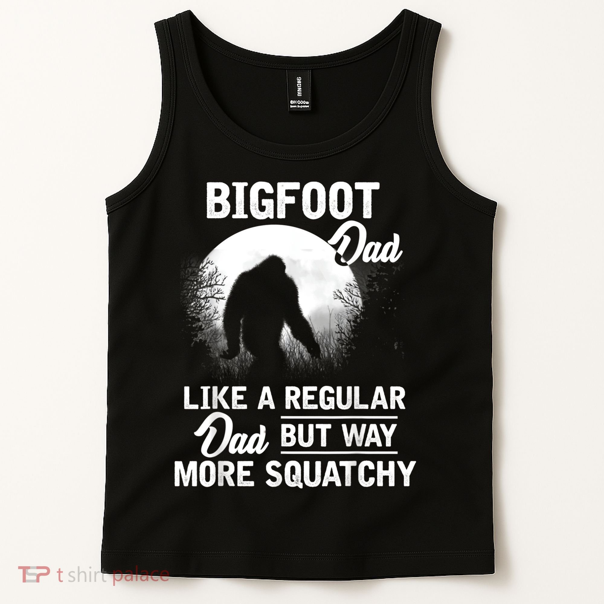 Bigfoot Dad Funny Sasquatch Bigfoot Fathers Day Tank Top