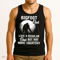 Bigfoot Dad Funny Sasquatch Bigfoot Fathers Day Tank Top thumb 3