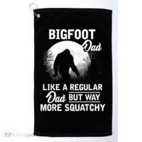 Bigfoot Dad Funny Sasquatch Bigfoot Fathers Day Golf Towel thumb 0