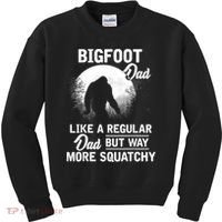 Bigfoot Dad Funny Sasquatch Bigfoot Fathers Day Kids Sweatshirt thumb 0
