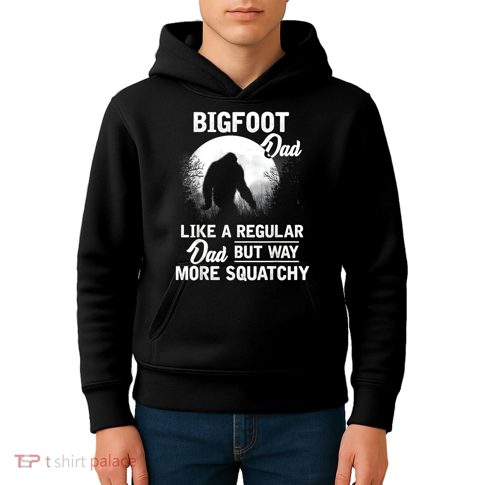 Bigfoot Dad Funny Sasquatch Bigfoot Fathers Day Kids Hoodie