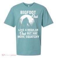 Bigfoot Dad Funny Sasquatch Bigfoot Fathers Day Sueded Cloud Jersey T-Shirt thumb 0