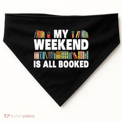 Book Design For Women Book Lover Library Reader USA-Made Doggie Bandana