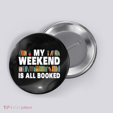 Book Design For Women Book Lover Library Reader Button