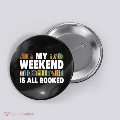 Book Design For Women Book Lover Library Reader Button