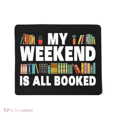 Book Design For Women Book Lover Library Reader Mousepad