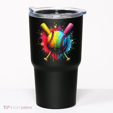 Baseball Drip For Home Plate Ice Color Drip Sport Tumbler
